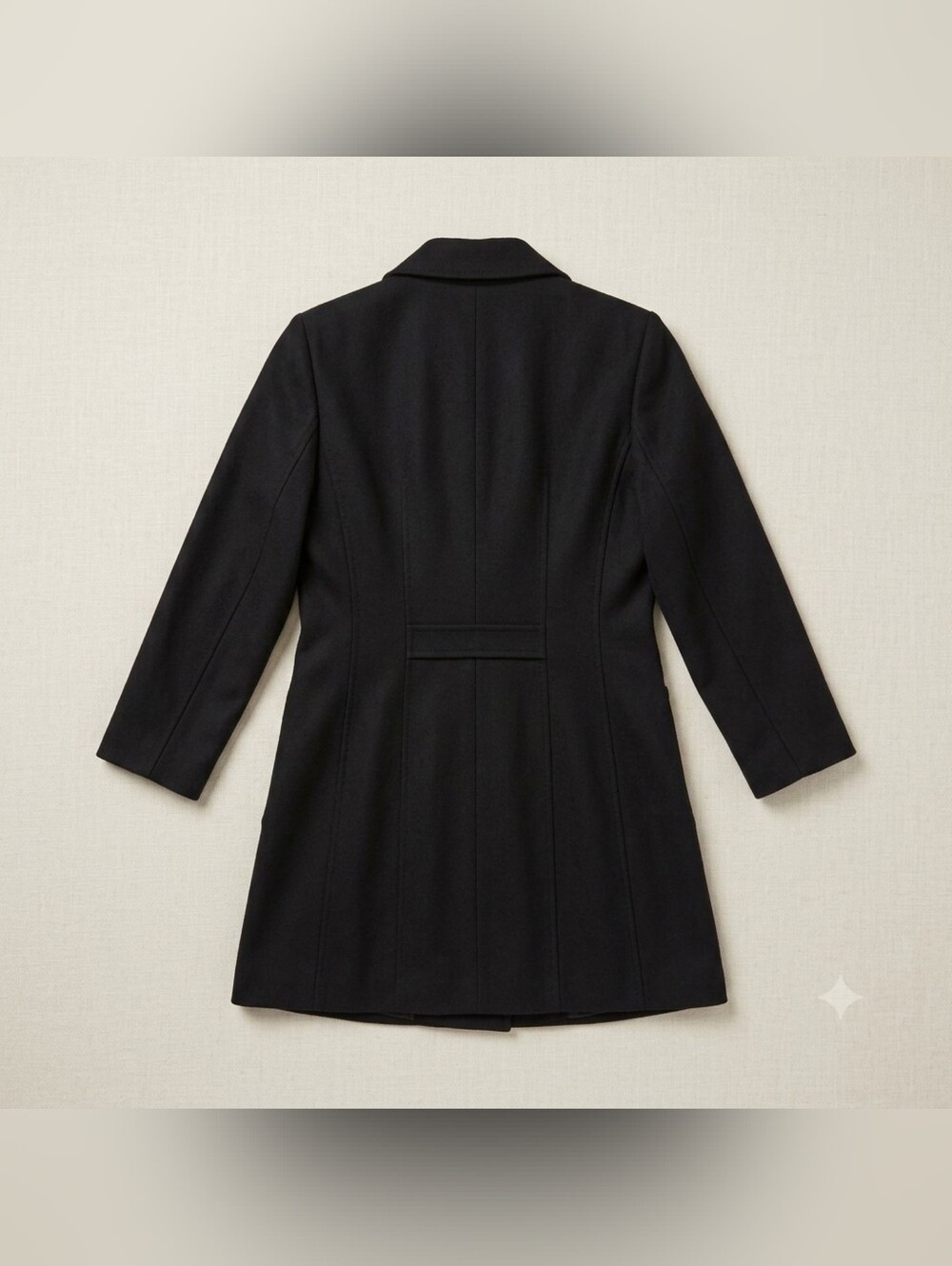 Express Black Wool Button-Up Pea Coat - Picture 5 of 5